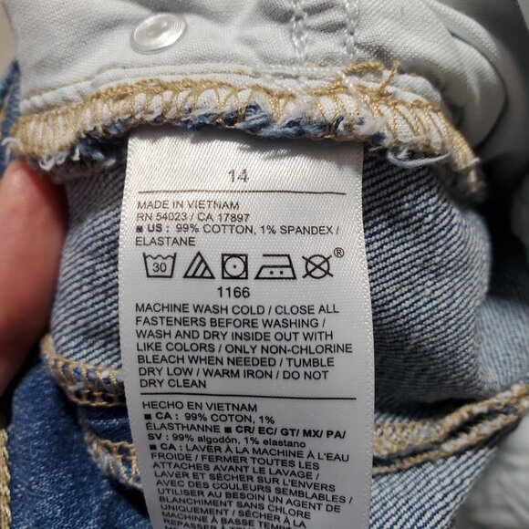 OLD NAVY High-Rise Baggy Barrel Jeans 25" Ankle Loose Fit Balloon Blue Womens 14 - Picture 11 of 15